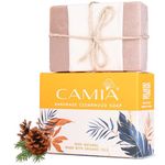 CAMIA - 100% Organic Handmade Cedarwood Soap For Bath | Natural & Made With Organic Oil | Luxury Bath Soap | Vegan & Cruelty-free | Free From Chemical & Preservative | Nourish and Cleanse Skin | 125gm