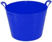 KetoPlastics 45 Litre Heavy Duty Large Flexi Tub Garden Home Flexible Colour Plastic Storage Container Bucket Flex Tub- MADE IN U.K (Blue)