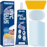 Yeardera Air Mattress Patch Kit, Waterproof Vinyl Repair Kit, High Strength PVC Adhesive for Inflatables, PVC Boats, Vinyl Glue (60ml/1 Pack)