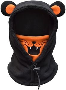BLUEMARS Kids Balaclava for Cold Weather,Kids Ski Mask, Boys/Girls Washable Fleece Winter Hat with Face Cover for Windproof, Tiger