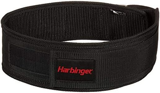 Harbinger Nylon Lifting Support Belt, Weightlifting Accessory, Durability, Black, M