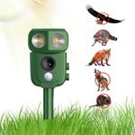 Ultrasonic animal repellent device, 360 ° animal repellent, mole repellent outdoor ultrasonic deterrent, mole deterrent used to scare field mice in lawns, gardens, and yards