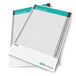 Monster Stationery - A4 Daily To Do Pad/Schedule Desk Planner - 60 Sheets - 80gsm - Made in UK - Pack of 2