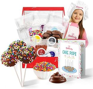 Baketivity DIY Cake Pop Baking Kit for Kids - Premeasured Ingredients, Decorating Supplies