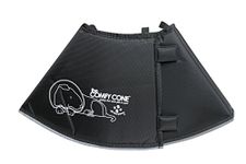 Comfy Cone Pet E-Collar, Medium, Black