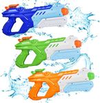 Quanquer Water Pistol for Kids - 3 Pack 600ML Powerful Water Gun 32ft Long Range Super Water Blaste Soaker Squirt Gun Summer Swimming Pool Beach Outdoor Water Fighting Toy for Adults Boy Girl