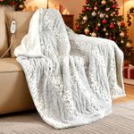 Bearhug Electric Heated Throw Blanket 50" x 60" Heating Blanket Leopard Print, Gift Reversible Faux Fur & Sherpa 6 Heating Levels & 4H Auto Off, Over-Heat Protect, ETL, Machine Washable