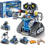 Sillbird STEM Robot Building Kit with Remote Control Gifts for Boys Ages 8-14, Buildable 5in1 Robotics Technic Coding Toy Gifts for Kids Birthday with 596 Pieces