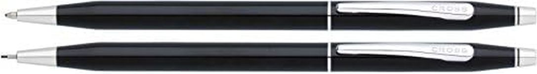 Cross Classic Century Black Lacquer Ballpoint Pen & 0.7mm Pencil Set (AT0081-77)