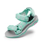 DREAM PAIRS Kids Adventurous Light-Weight Adjustable Straps Summer Sandals (Toddler/Little Kid/Big Kid), Mint/Pink, 10 Toddler