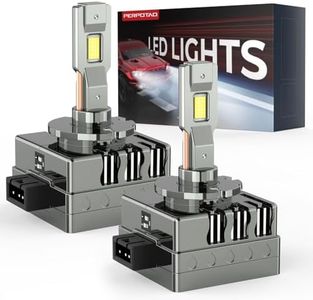 PERPOTAO D1S D1R Led Bulb, 26,400LM, 600% Brightness, 6,000K White，10x Cooling, Xenon HID Replacment，Fast Plug, 2-Pack