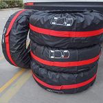 UCARE Durable 4x4 Spare Tire Tote Covers Waterproof Tyre Tote Bag Wheel Protection Storage Bags With Sturdy Handle Suitable for 13-19” Tyre Pack of 4 (S 26in)