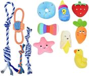 Squeaky Dog Toys,12 Pcs Puppy Toys, Durable Puppy Toys for Teething Small Dogs, Cute Dog Toys Small Dogs, Stuffed Plush Squeaky Small Dog Toys, Reliable Ropes Puppy Chew Toys