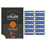 by Amazon 5-Blade Replacement Cartridges For Man, Pack of 12