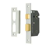 Sterling MLB325N 3 Lever Bathroom Sashlock 2.5-inch/65mm - Nickel