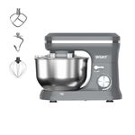 DYLECT® BetterMix Stand Mixer for Home | 1300W Powerful Motor | 5L Removeable Bowl | 8 Speed + Pulse Function | Dough Hook, Whisk, Beater & Splash Guard | Anti-Skid Design | Planetary Motion