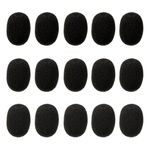 Lapel Headset Microphone Windscreens, Foam Microphone Covers, Mini Size, 15 Pack