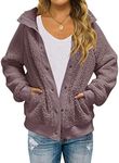 MEROKEETY Women's 2024 Winter Long Sleeve Button Sherpa Jacket Coat Casual Warm Fleece