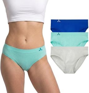 Balanced Tech Women's Seamless Bikini Panties 3 Pack - Aquatic Group - Small
