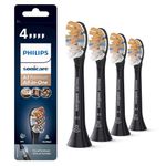 Philips Sonicare Genuine A3 Premium All-in-One Replacement Electric Toothbrush Head – Pack of 4 Philips Sonicare Replacement Brush Heads in Black (Model HX9094/11)