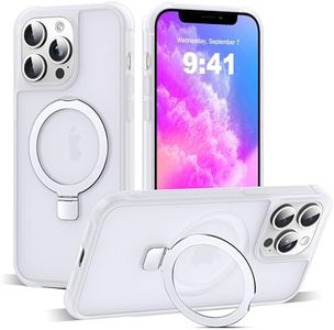 SKYLMW Compatible with iPhone 11 Pro Max Case with Invisible Magnetic O-Ring Stand Military-Grade Phone Case for iPhone 11 ProMax 6.5" [Compatible with Mag-Safe][Great Grip Feeling],Translucent