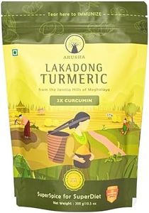 Arusha Lakadong Turmeric Powder 300gm | Lab Tested 7.5-10% Curcumin | Superfood From Jaintia Hills Meghalaya | High Curcumin Haldi Powder | Aromatic, Flavourful with Natural Oils | Chemical Free