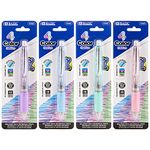 BAZIC 2-In-1 Mechanical Pencil & 4-Fashion Color Pen with Grip, 1.0 mm Bold Point, HB Pencil Lead, Smooth Writing for Office School, 4-Pack