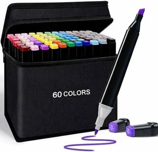 PB Prime Brands Markers Sketch Pen Set Dual Tip Brush Pens Art Markers for Drawing Dual Tip Art Markers Set Chisel & Fine Colour Marker Set Markers Sketch Marker Drawing Marker (60 Color)