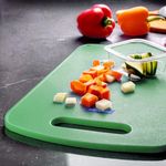 Frenchware Plastic Cutting-Chopping Board with Handle (Neon Green, Large) for Vegetable, Fruits, Premium-Grade Plastic, 100% Food Safe, BPA-Free, Dishwasher Safe, Microwave Safe, Anti Bacterial