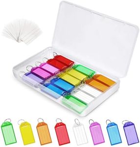 pangdapengpeng 30 Piezas Llaveros Plastico con Etiqueta, Etiquetas Para Llaves en 8 Colores, Etiquetas para Llaves con Identificador para Marcar Llaves, Mascotas, Equipaje (Colores Mezclados)