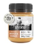 Steens Manuka Honey - MGO 515+ - Pure & Raw 100% Certified UMF 15+ Manuka Honey - Bottled and Sealed in New Zealand - 340g