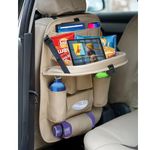 S.K.Y||Car Back Seat Organiser 1pcs, Childrens Travel Storage Pockets Kids Kick Mat Seat Protector,Multi-Pocket Hot and Cool Bag Organise