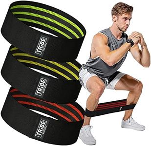 Fabric Resistance Bands for Legs - Workout Bands Resistance Bands for Men and Women - Booty Bands for Working Out - Exercise Bands Resistance Bands Set - Elastic Bands for Exercise (Black)