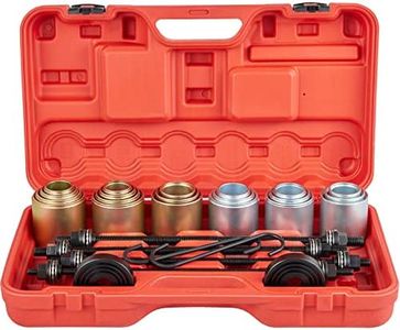 VEVOR 26 PCS Pull and Press Sleeve Kit, 45# Steel Removal Installation Bushes Bearings Tool Kit, Bush Removal Insertion Sleeve Tool Set Works on Most Cars and LCV, HGV Engines