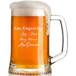 ukgiftstoreonline Engraved Personalised Pint Glass Beer Tankard Gift Boxed