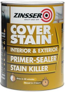 Zinsser Cover Stain Primer, 1 Litre – Interior & Exterior Paint Sealer