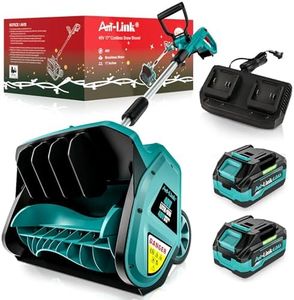 Ant-Link Electric Snow Shovel with Wheels, 17“ 40V(2*20V) 4.0Ah Cordless Snow Blower, Battery Powered Snow Thrower with Directional Plate & Adjustable Front Handle, with 8'' Depth, 22FT Throw Distance