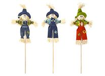 Roots & Shoots SET 3 GARDEN BOY SCARECROW GARDEN DECORATION STICK ORNAMENT NOVELTY BIRD SCARER