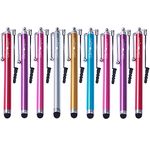 Wisdompro Stylus Pens for Touch Screens, 9 Pack Universal Capacitive Stylus Pens with Lanyard Tether for iPhones, iPads, Smartphones, Tablets, Samsung Galaxy Note/Tab (6-Colour Girl Pack)