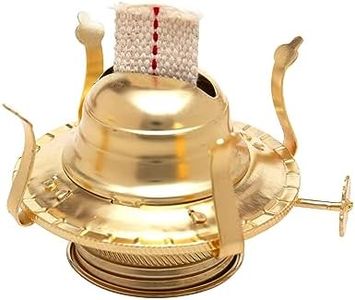 Brass Plated Oil Burner with Cotton Wick - Replacement for Antique Kerosene Lamps | 1 Pack