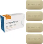 Kenkoderm Psoriasis Mineral Salt Soap with Argan Oil & Shea Butter, 4.25 oz, 4 Bars, Dermatologist Developed Skin Care for Soothing & Moisturizing Psoriasis, Eczema & Rosacea, Fragrance & Color Free