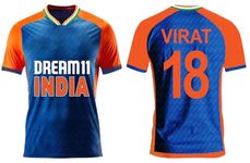 New Blue Jersey Original Sports Jersey 2024-2025 (Kid's, Boy's & Mens) L1059 8049 Virat 18(28, VRT_WT20)