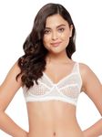 Clovia Women's Lace Non-Padded Non-Wired Full Cup Bra (BR0224A18_White_32B)