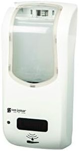 San Jamar Summit Rely Plastic Hybrid Electronic Soap Dispenser, Hand Sanitizer Dispenser with Universal Compatibility for Home, Bathroom, Kitchen, Restooms, Restaurants, 900 Ml, White