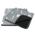 Plutus Pet Washable Pee Pads for Dogs, 2 Pack, Non-Slip Dog Pads with Heavy Absorbency, Reusable Training Pads, Waterproof Mat for Whelping, Playpen, Crate, Kennel and Outdoors, 100x90cm