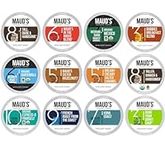 Maud's Family Pack Flavored Coffee Pods Variety Pack, 136 ct | 12 Assorted Coffee Flavors | 100% Arabica Medium Roast Coffee | Solar Energy Produced Recyclable Pods Compatible with Keurig K Cups Maker