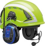 Peltor 3M WS Alert XPI MRX21A3WS6 Ear Protection Headset 30 dB Pack of 1, Black, Blue, Big