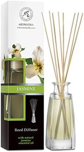 Reed Diffuser Jasmine 3.4oz (100ml) - Room Diffuser with Jasmine Essential Oil - Home Fragrance - Aromatherapy Air Freshener - Oil Diffuser - Scented Diffuser - Jasmine Aroma