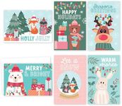 24 Christmas Cards With Envelopes - Blank Holiday Cards With Envelopes, Christmas Cards Bulk, Holiday Cards Bulk With Envelopes, Happy Holidays Cards With Envelopes Xmas Cards (Woodland)