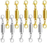 WELANE Necklace Clasp, 10 PCS Gold 